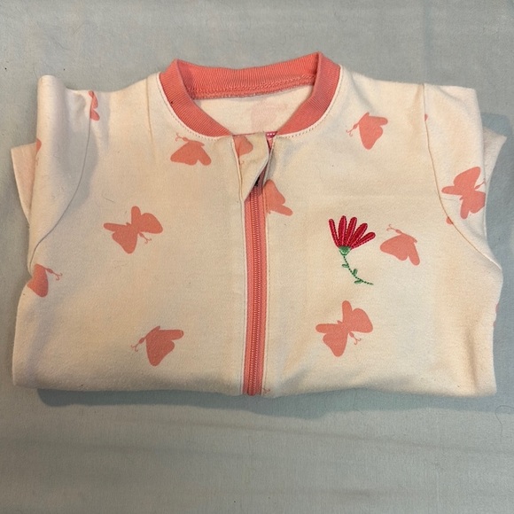 Tuffy Pink and Cream Baby Onesie - Picture 1 of 3
